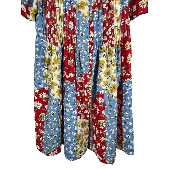 Love + Harmony Tunic Mini Dress‎ Women's Size S Floral Pintuck Button Front S/S - Picture 8 of 16